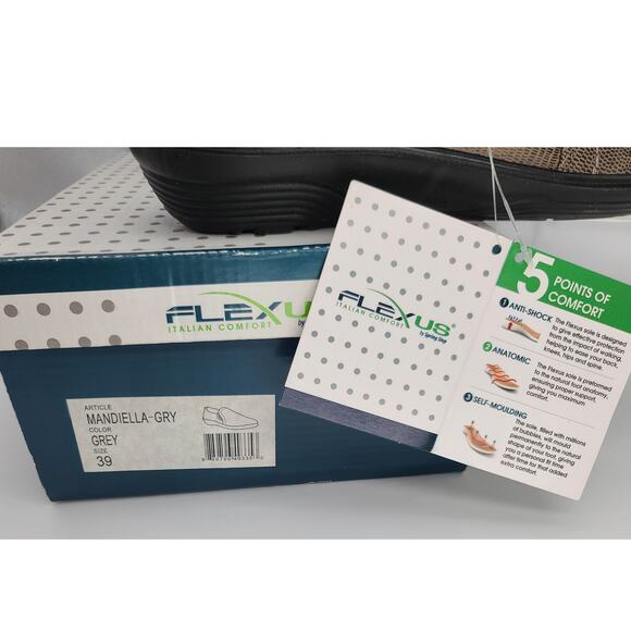 NWT Flexus by Spring Step Mandiela Gray Women Slip-On Comfort Shoes Size 8.5(39) - Picture 6 of 8